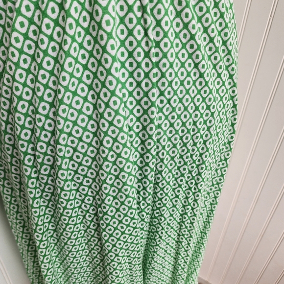 Charter Club Spring Dress Women's Geo Print Sleeveless Stretch Green Modal PS - Picture 5 of 12